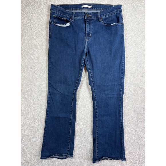 Levi's Denim - Levi's Curvy Bootcut Jeans Women's 33 W33 L30 Dark Wash Stretch High Rise Jeans